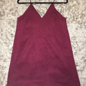 Forever21 Red Faux Suede Mini Dress